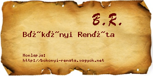 Bökönyi Renáta névjegykártya