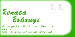 renata bokonyi business card